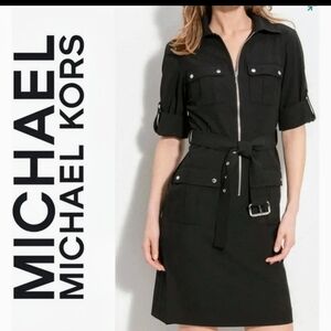 Michael Kors Black Belted Shirt Dress